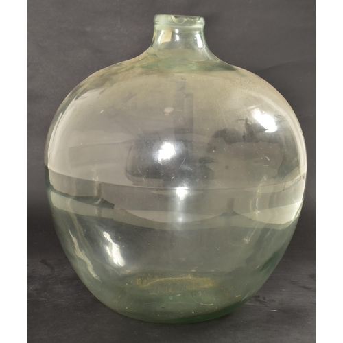 617 - A large vintage late 20th century pressed glass terrarium vase. The terrarium having raised rim over... 