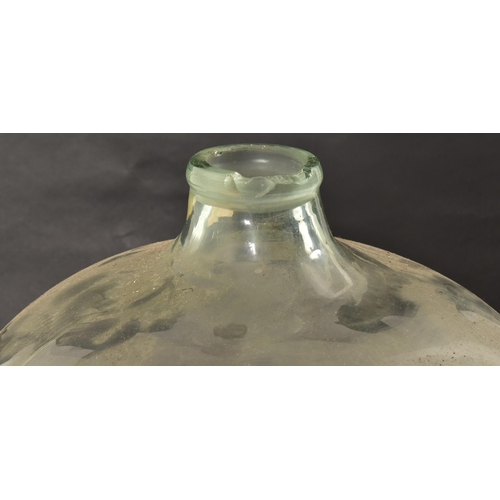 617 - A large vintage late 20th century pressed glass terrarium vase. The terrarium having raised rim over... 