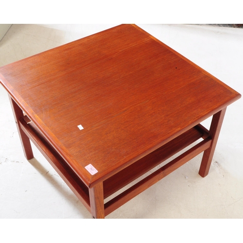 670 - British Modern Design - A Danish inspired vintage 20th century teak coffee / occasional table. Of sq... 