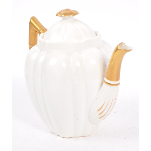 164 - A Victorian Burleigh ware teapot, circa 1894. Of compressed shaped being beautifully transfer decora... 