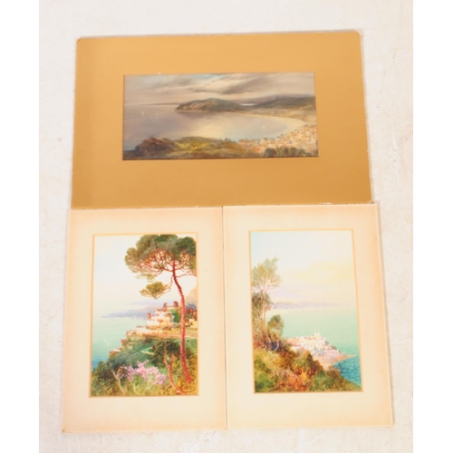 1000 - John Shapland (1865-1929)
 Untitled collection
 Watercolour paintings
 Largest measures 36cm x 68cm
... 