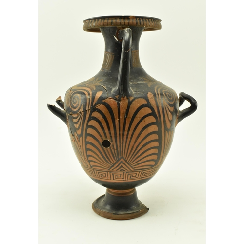 223 - After Apulian (Greek) 360BC-330BC - A hand painted terracotta Hydria water jug vase. The vase with a... 