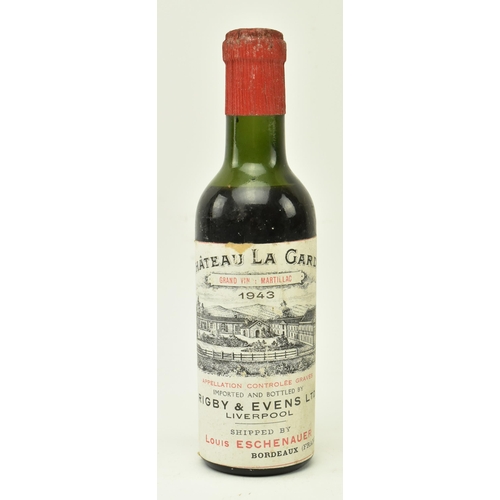 250B - A bottle of 1943 Château La Garde half bottle of red wine. Original foil and cork intact.