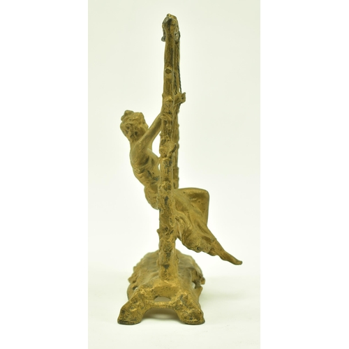 27 - After Auguste Moreau (French, 1834-1917) - An Art Deco inspired gilded bronze sculpture of Girl in S... 