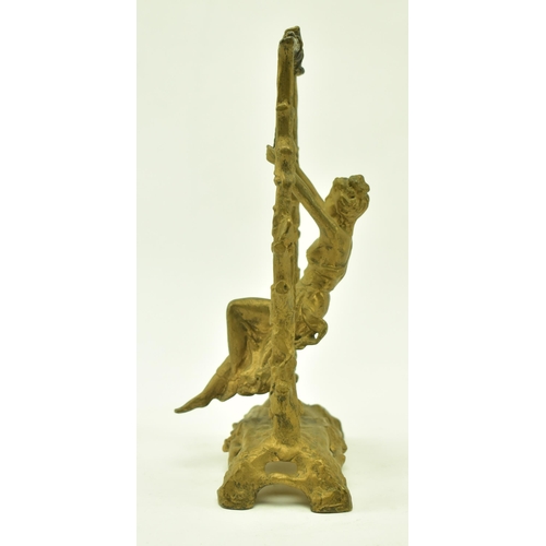 27 - After Auguste Moreau (French, 1834-1917) - An Art Deco inspired gilded bronze sculpture of Girl in S... 