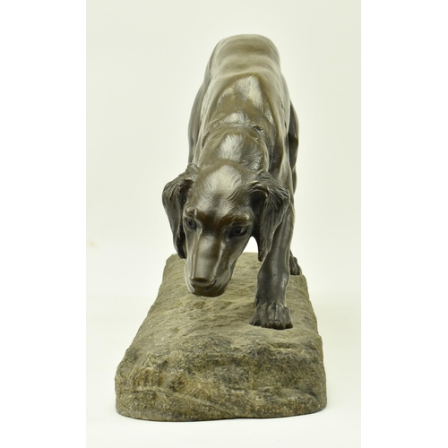 41 - After George Gardet (French 1863 - 1939) - A 20th century bronze worked sculpture of a pointer dog. ... 