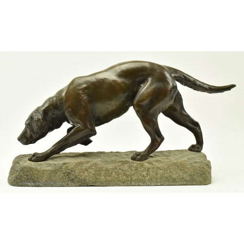 41 - After George Gardet (French 1863 - 1939) - A 20th century bronze worked sculpture of a pointer dog. ... 