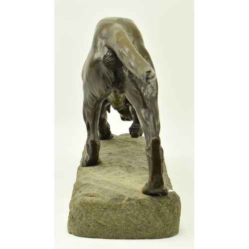 41 - After George Gardet (French 1863 - 1939) - A 20th century bronze worked sculpture of a pointer dog. ... 