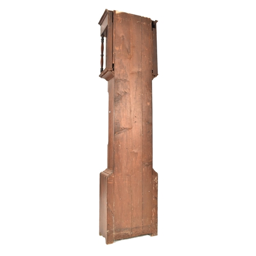 605 - A 19th century George III oak and mahogany longcase eight day grandfather clock. The clock having an... 