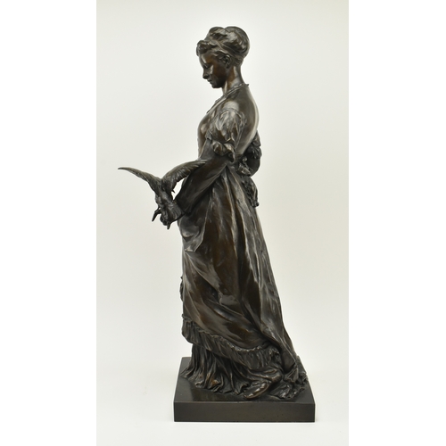 7 - After Christoph Lenz (1829-1915) - A large 20th century cast bronze sculpture depicting a classical ... 