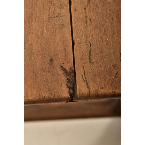 405 - A Victorian 19th century oak wood refectory farmhouse dining table. The table having a straight top ... 