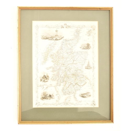 432 - A 19th century circa 1850 map of Scotland. The map was illustrated by N. Whittock, drawn and engrave... 