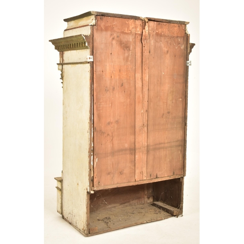 465 - A continental 19th century painted wood ecclesiastic church altar tabernacle cupboard. The cupboard ... 