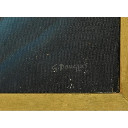 475 - Goray Douglas (1920-1976) - a pair of mid century oil on canvas portrait paintings. Each of the port... 