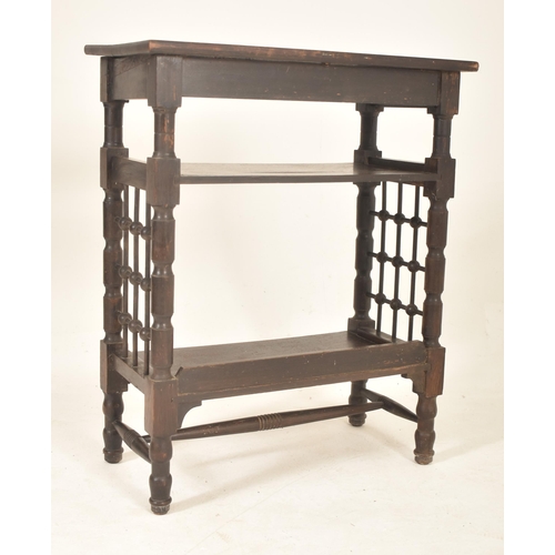 480 - Leonard Wyburd (1865-1958) x Liberty & Co - An Arts & Crafts oak wood three-tier book / side table. ... 