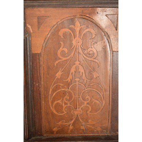 301 - A German Continental 18th century walnut & oak with rosewood inlay tabernacle wall cupboard. The tab... 