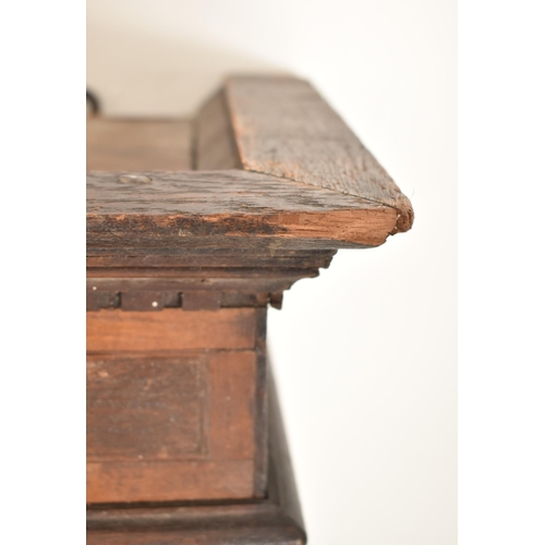 301 - A German Continental 18th century walnut & oak with rosewood inlay tabernacle wall cupboard. The tab... 