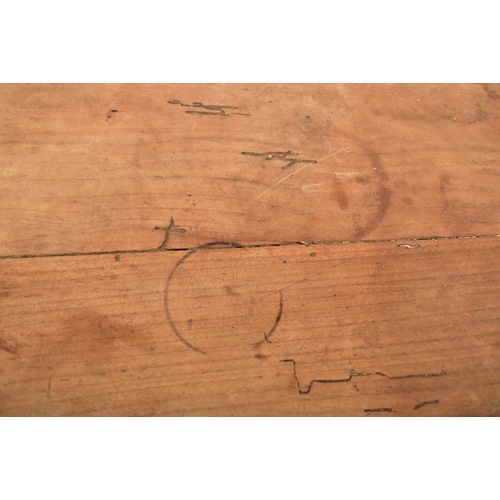 315 - A 19th century French continental chestnut wood refectory farmhouse dining table. The table having a... 