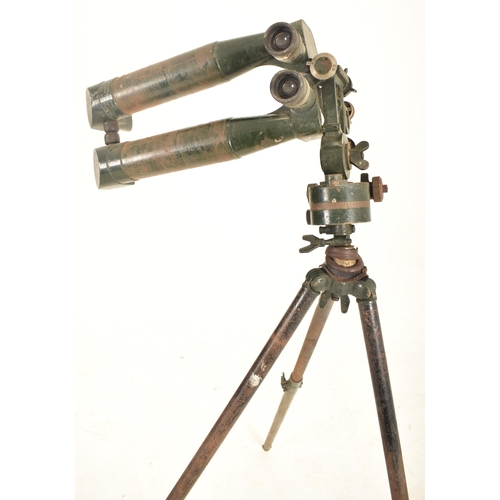 319 - Carl Zeiss, German - A Military 20th century metal ' Rabbit Ears ' tripod floor Trench Optics. The s... 