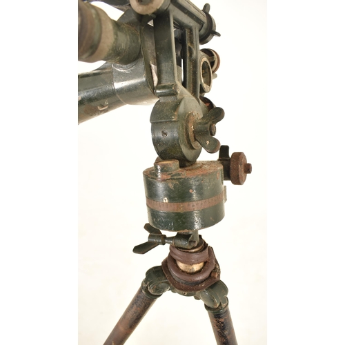 319 - Carl Zeiss, German - A Military 20th century metal ' Rabbit Ears ' tripod floor Trench Optics. The s... 