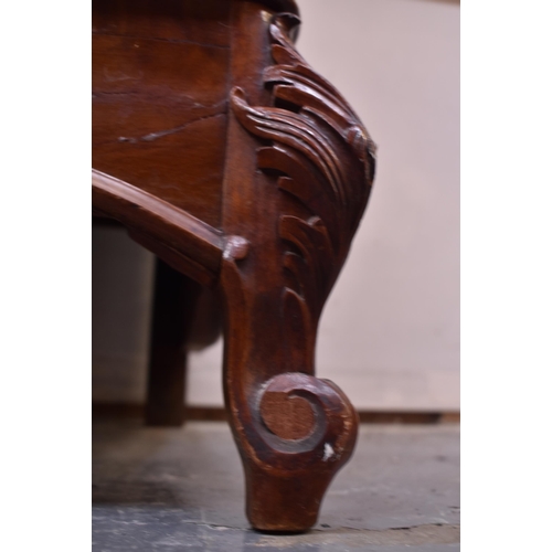 327 - A French 19th century Louis XV style fruitwood mirror front armoire wardrobe. The wardrobe having a ... 