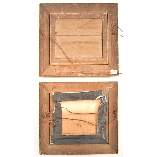 369 - A pair of 19th century Victorian gilt gesso and wooden frames. Each having gesso worked framed with ... 