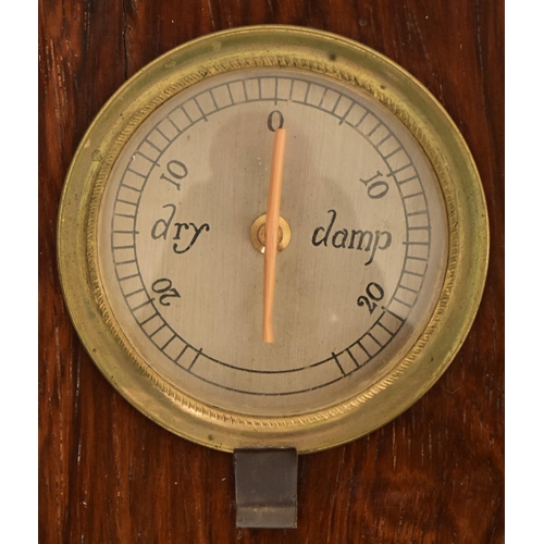 370 - A George III early 19th century flame mahogany mercury wall hanging barometer by P. Cattaneo, York. ... 