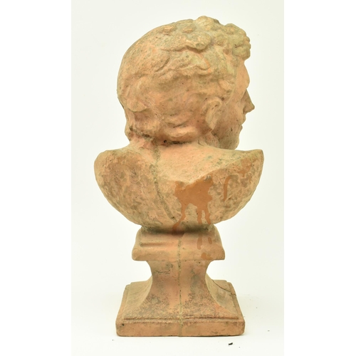 388 - An early 20th century terracotta bust of Classical inspired mythological character, possibly Hercule... 