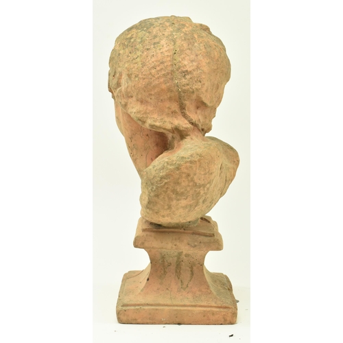 388 - An early 20th century terracotta bust of Classical inspired mythological character, possibly Hercule... 