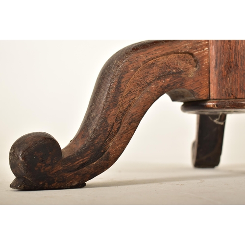 391 - A Victorian 19th century carved oak adjustable piano stool seat. The stool having a saddle shaped se... 