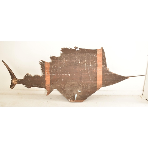 259 - Taxidermy - An early 20th century circa 1920 taxidermy sail fish (Istiophorus platypterus). The sail... 