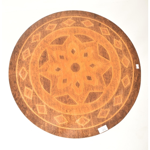 273 - A Victorian late 19th century mahogany & satinwood marquetry inlay side / round table. The table hav... 