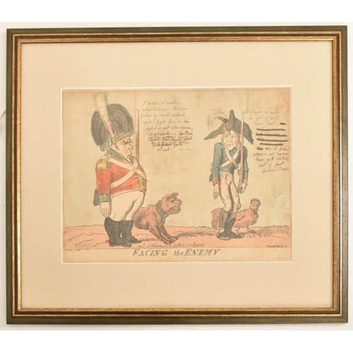 284 - Political Satire: Cruikshank (George) & Woodward (George Moutard) - ' Facing the Enemy ' - A late 18... 