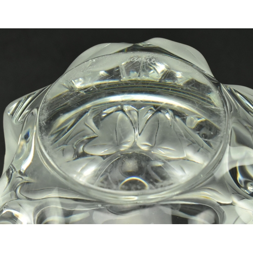 75 - Lalique, France - A mid 20th century circa 1940s frosted & clear glass Hedera vase. The vase having ... 