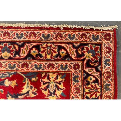 467 - A large early 20th century Central Persian Islamic Kashan floor carpet runner rug. The runner having... 