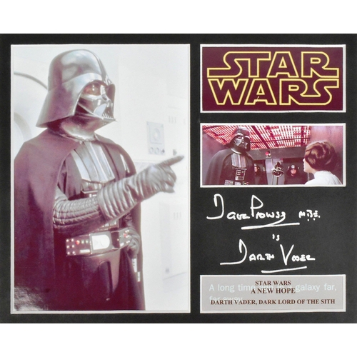 262 - Estate of Dave Prowse - Star Wars - Dave Prowse (1935-2020) - autographed display comprising of vari... 