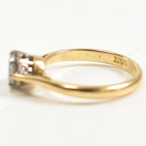 120 - A hallmarked 18ct gold and diamond solitaire ring. The 18ct gold ring set with a single eight claw s... 