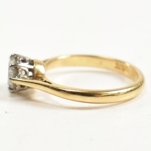 120 - A hallmarked 18ct gold and diamond solitaire ring. The 18ct gold ring set with a single eight claw s... 