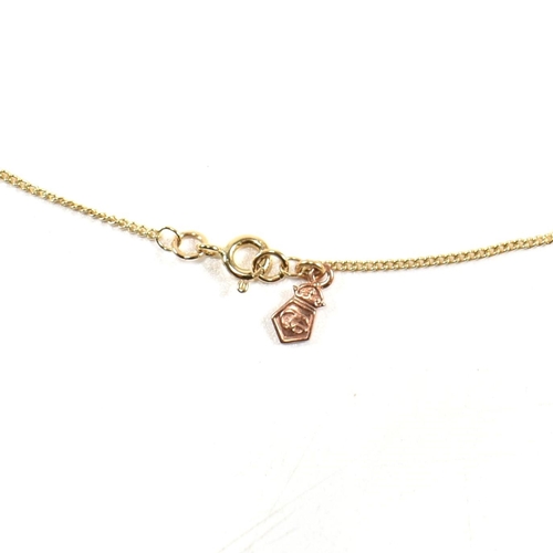 162 - A hallmarked 9ct gold Clogau pendant necklace. The Clogau gold necklace having an 'Am Byth' pendant ... 