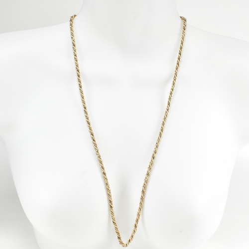 176 - An Italian 18ct gold rope twist chain necklace. The necklace formed with rope twist link with entwin... 