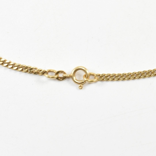 223 - An Italian 18ct gold curb link chain necklace. The chain stamped 750 and 13 VI for Vicenza, Italy. C... 