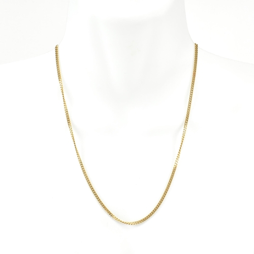 223 - An Italian 18ct gold curb link chain necklace. The chain stamped 750 and 13 VI for Vicenza, Italy. C... 