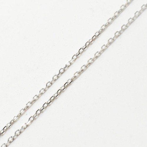 230 - A 18ct white gold and diamond pendant necklace. The necklace strung with a pear brilliant cut diamon... 