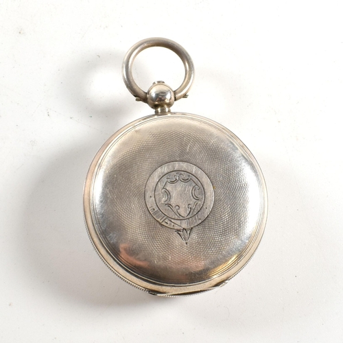 245 - Silver hallmarked open faced pocket watch marked ' Express English Lever - JG Graves Sheffield. Enam... 