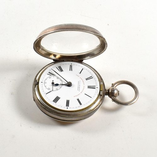 245 - Silver hallmarked open faced pocket watch marked ' Express English Lever - JG Graves Sheffield. Enam... 