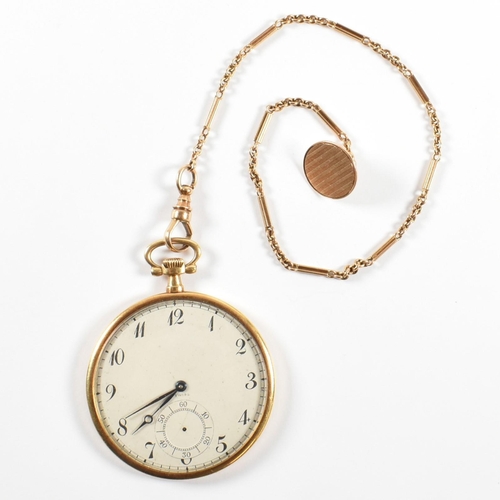 28 - A fine precision pocket watch by Touchon & Co. Geneve. The watch set in an 18ct gold and platinum ca... 