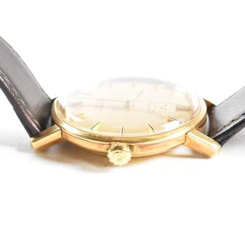 29 - 1960s 18ct gold Omega automatic Seamaster De Ville wristwatch. The watch having a gold face with bat... 