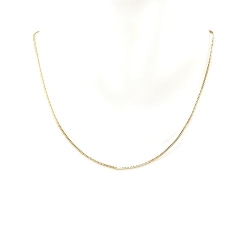 304 - A hallmarked 9ct gold foxtail chain necklace. The 9ct gold necklace having foxtail chain links to sp... 