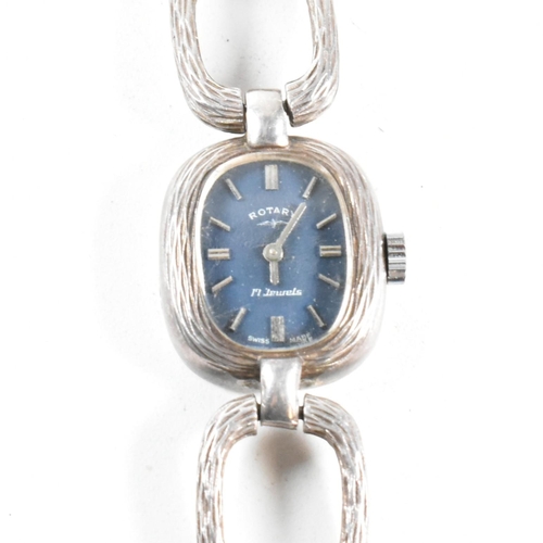 347 - A hallmarked silver Rotary watch together with a hallmarked 835 silver filigree delft panel bracelet... 