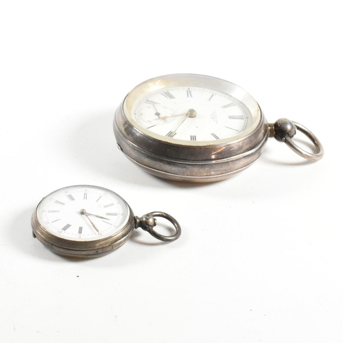 370 - Silver hallmarked key wind open faced pocket watch by JG Graves - Waltham Mass. Enamel dial with Rom... 